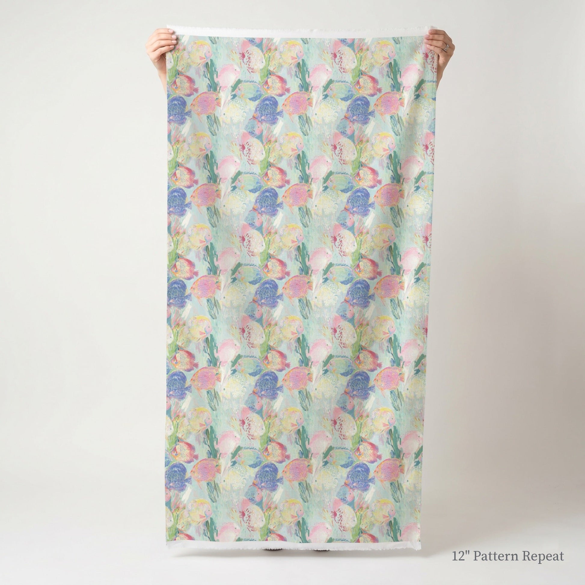 Watercolor Waters - Fabric - Linen Rowe