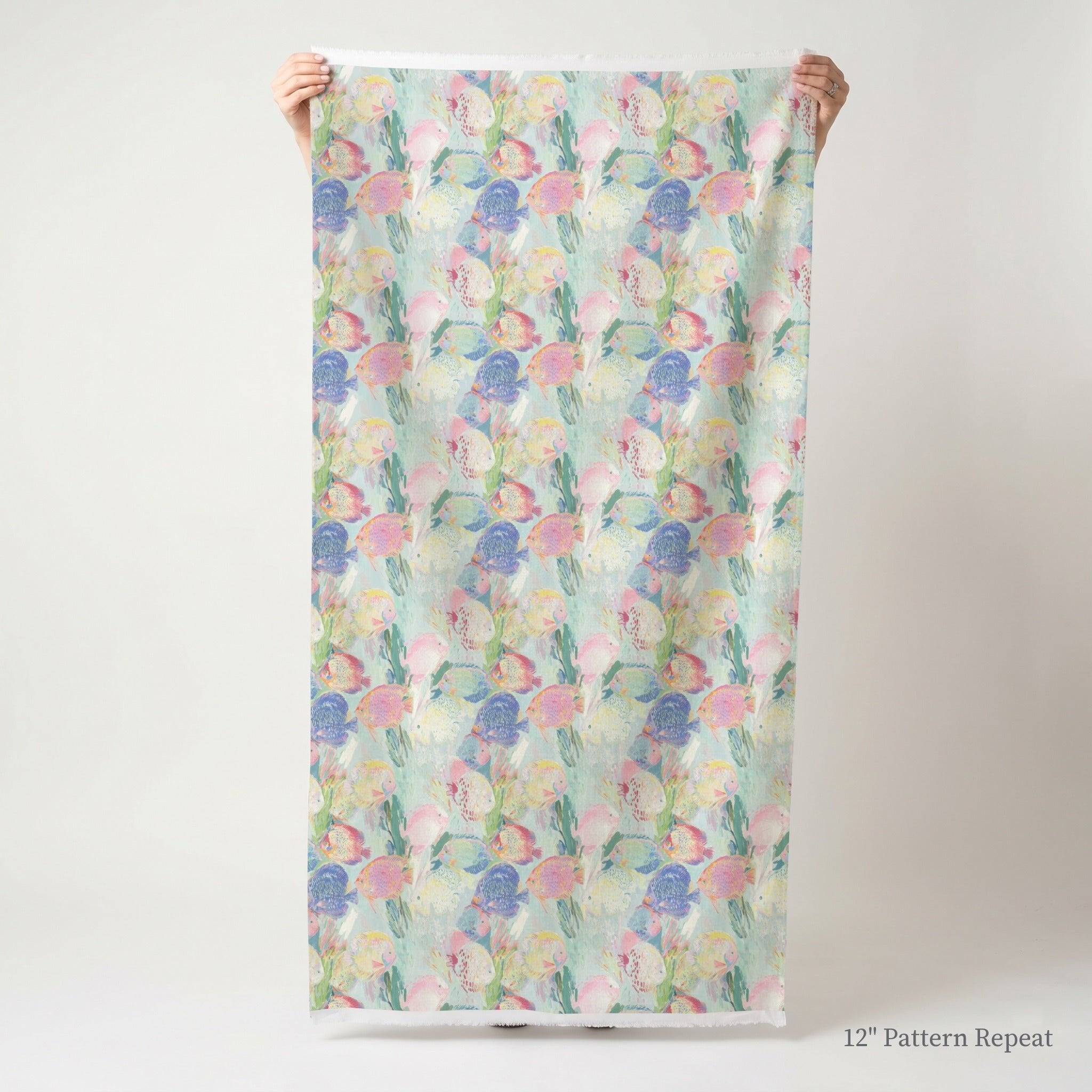 Watercolor Waters - Fabric - Linen Rowe