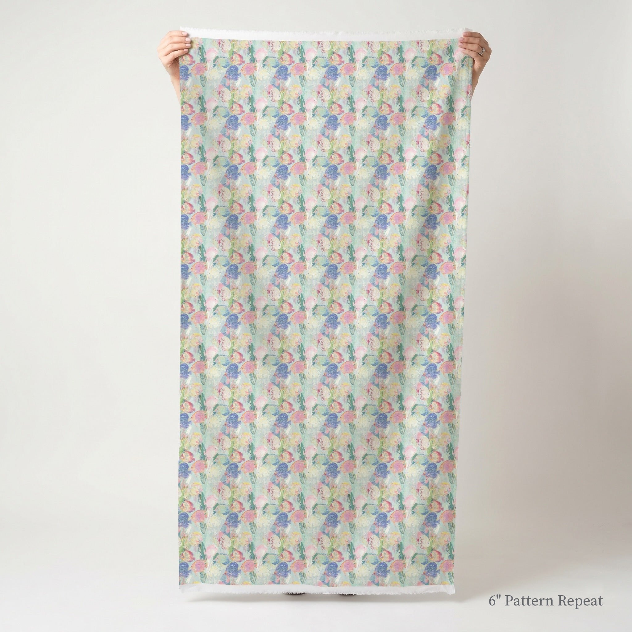 Watercolor Waters - Fabric - Linen Rowe