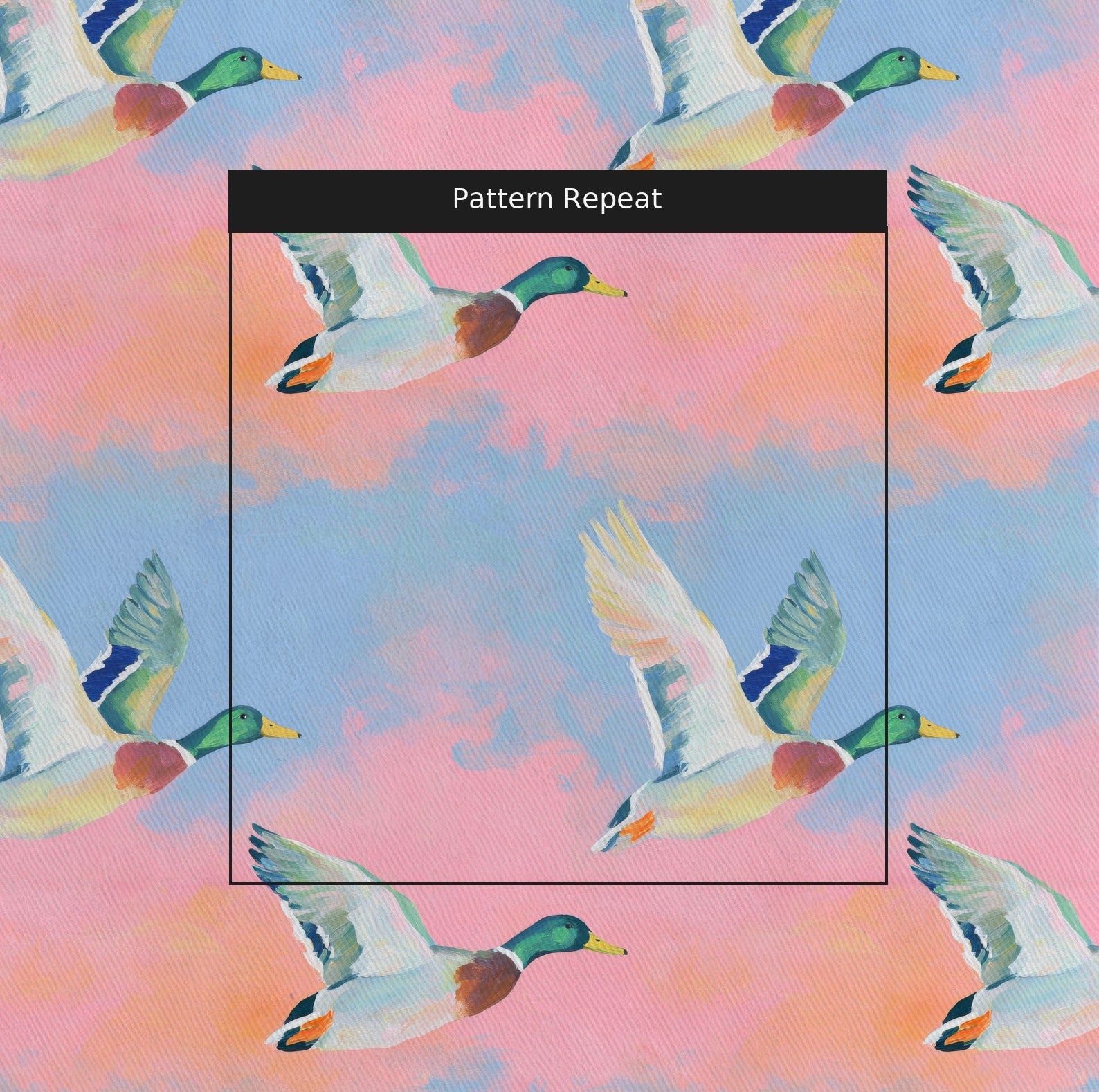 Waterfowl Sunset - Fabric - Linen Rowe