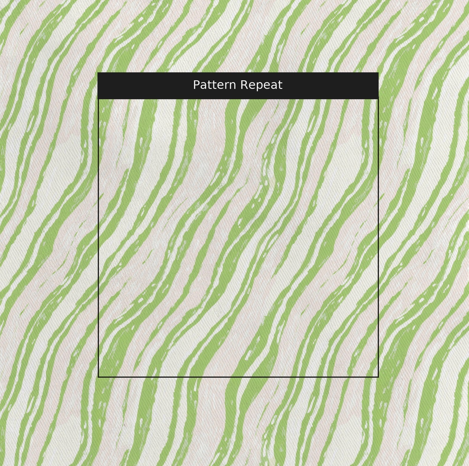Wavy Green Stripes - Fabric - Linen Rowe