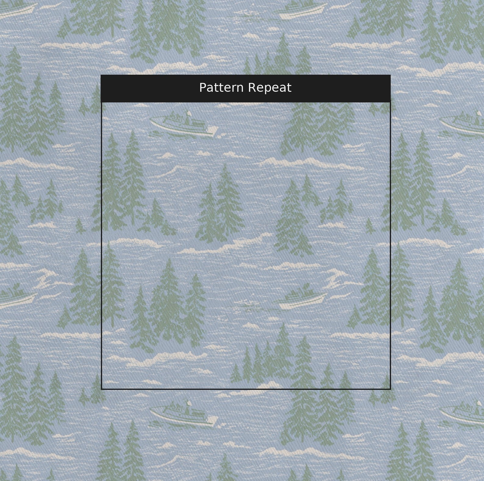 Wavy Lake - Fabric - Linen Rowe