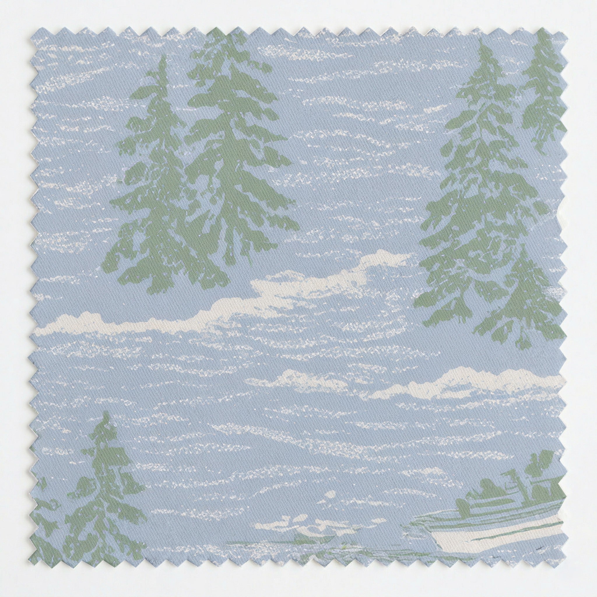 Wavy Lake - Fabric - Linen Rowe