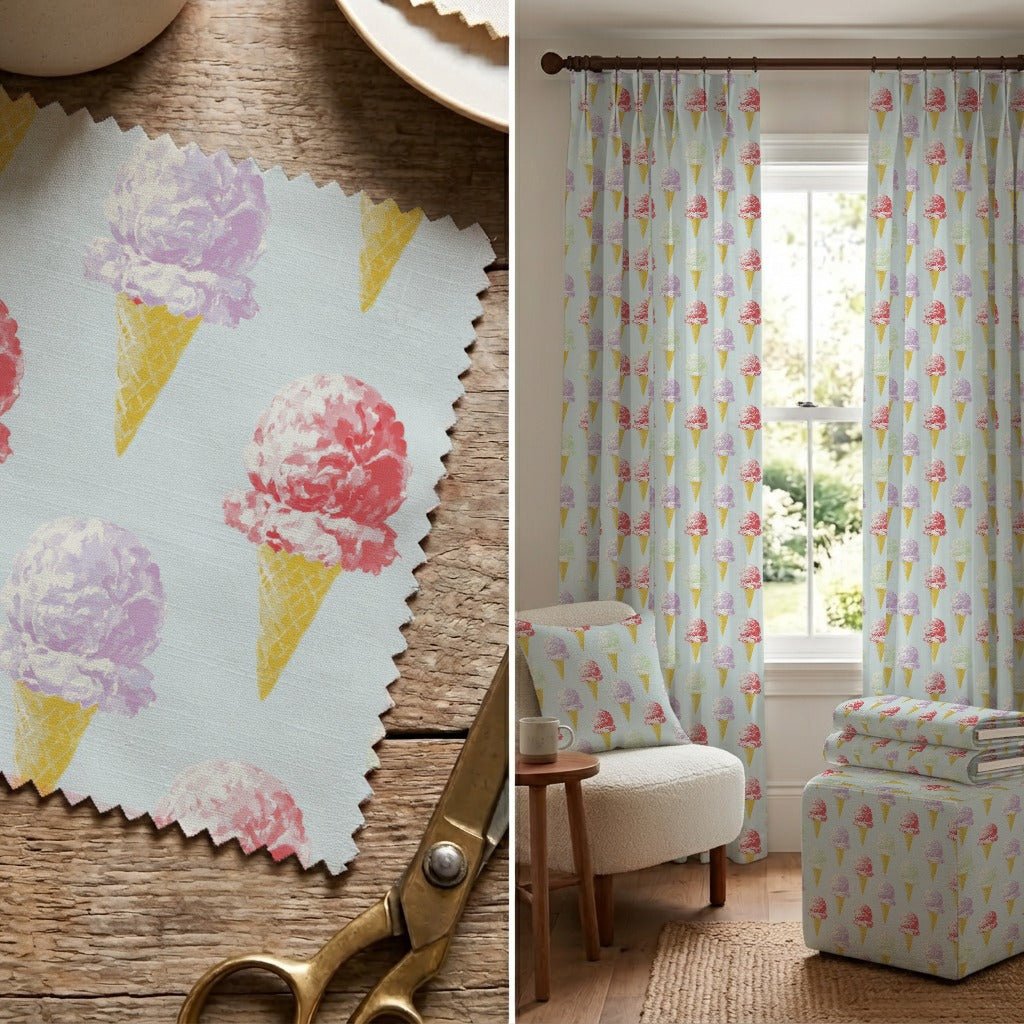 We All Scream for Ice Cream - Fabric - Linen Rowe