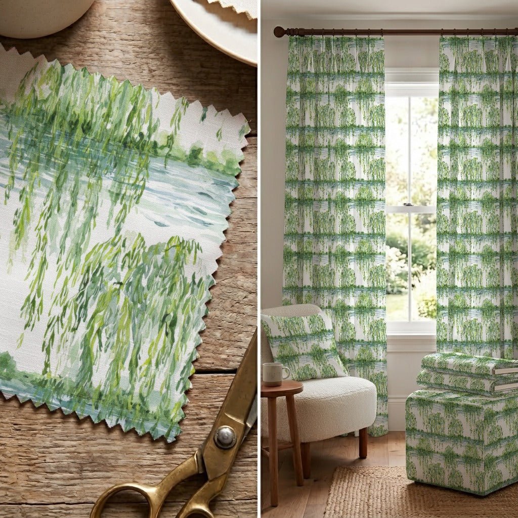 Weeping Willow Lake - Fabric - Linen Rowe