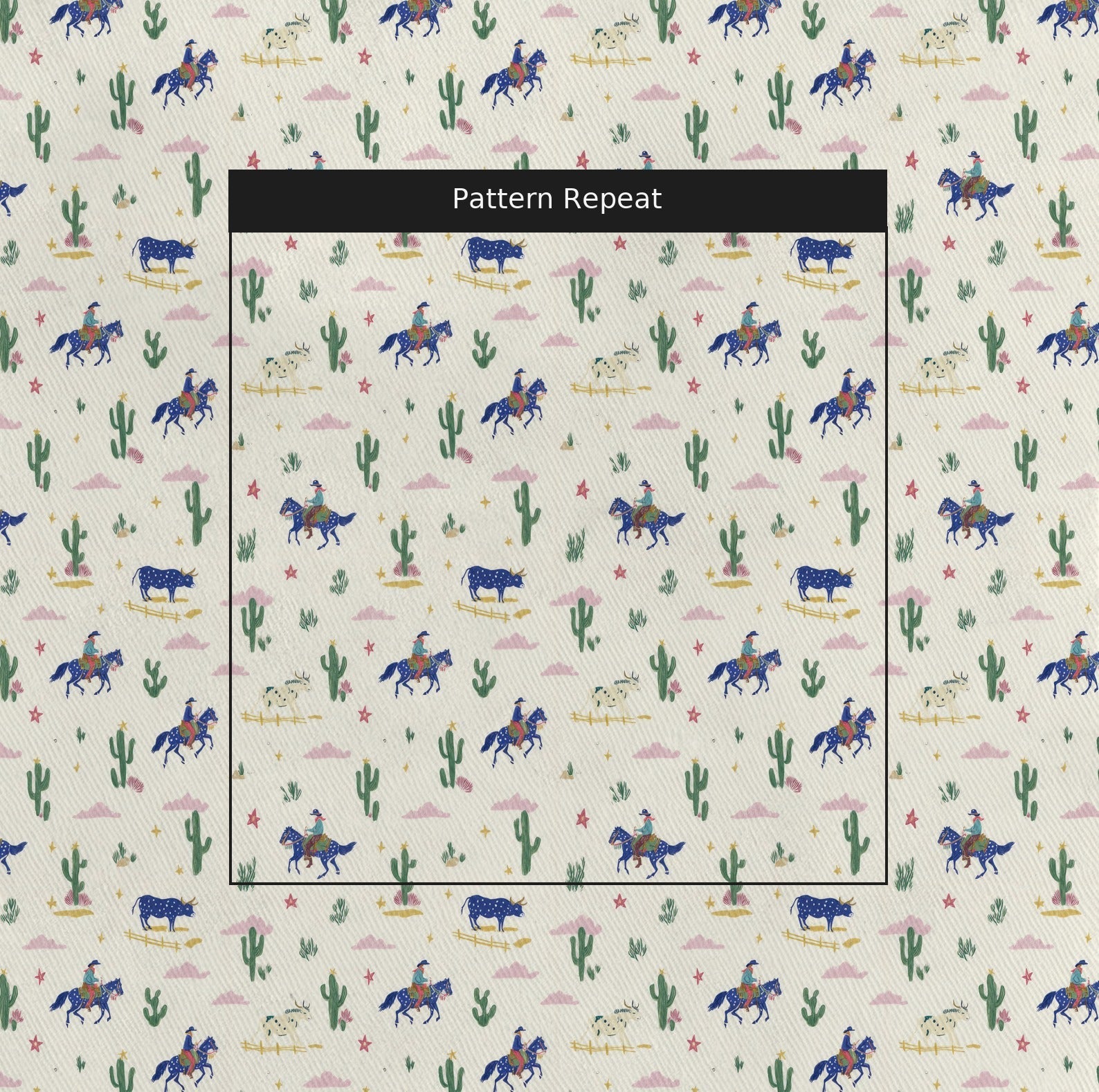 Western Scene - Fabric - Linen Rowe