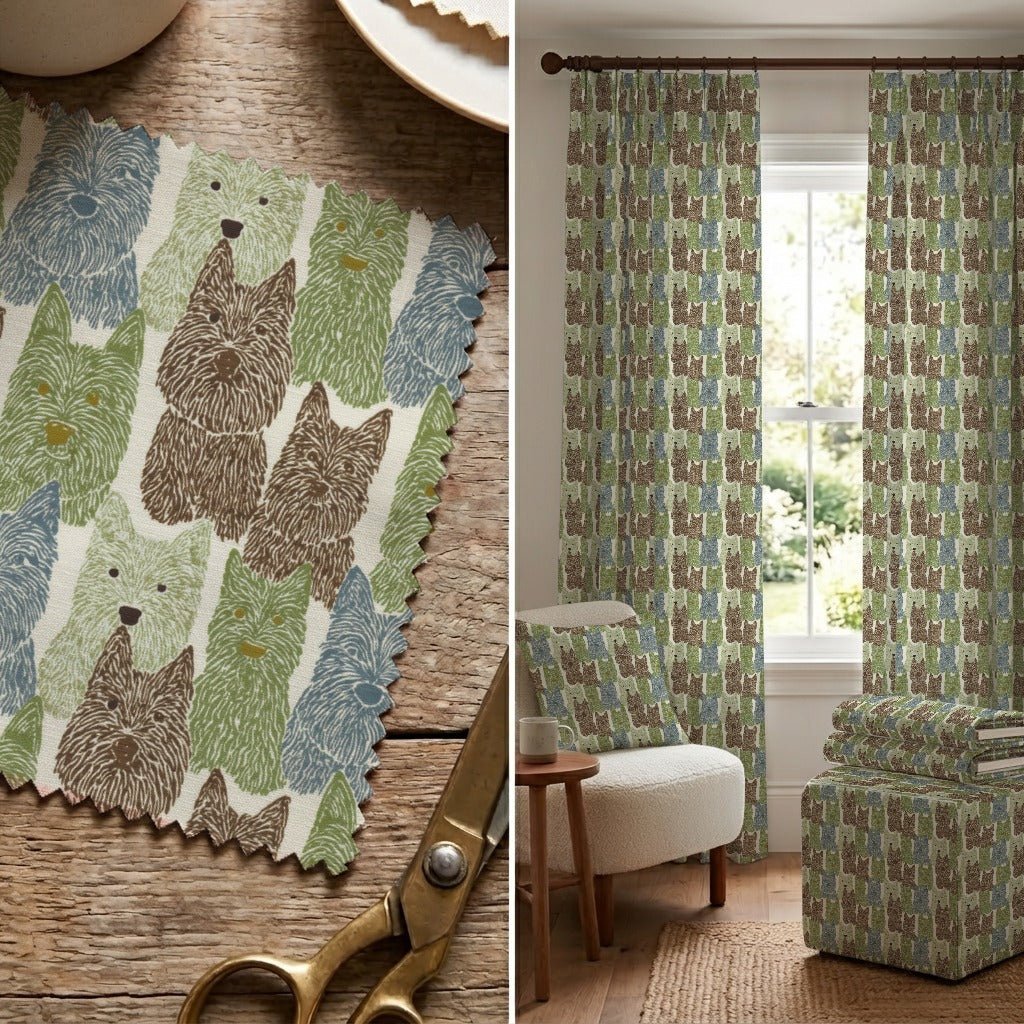 Westie Thread - Fabric - Linen Rowe