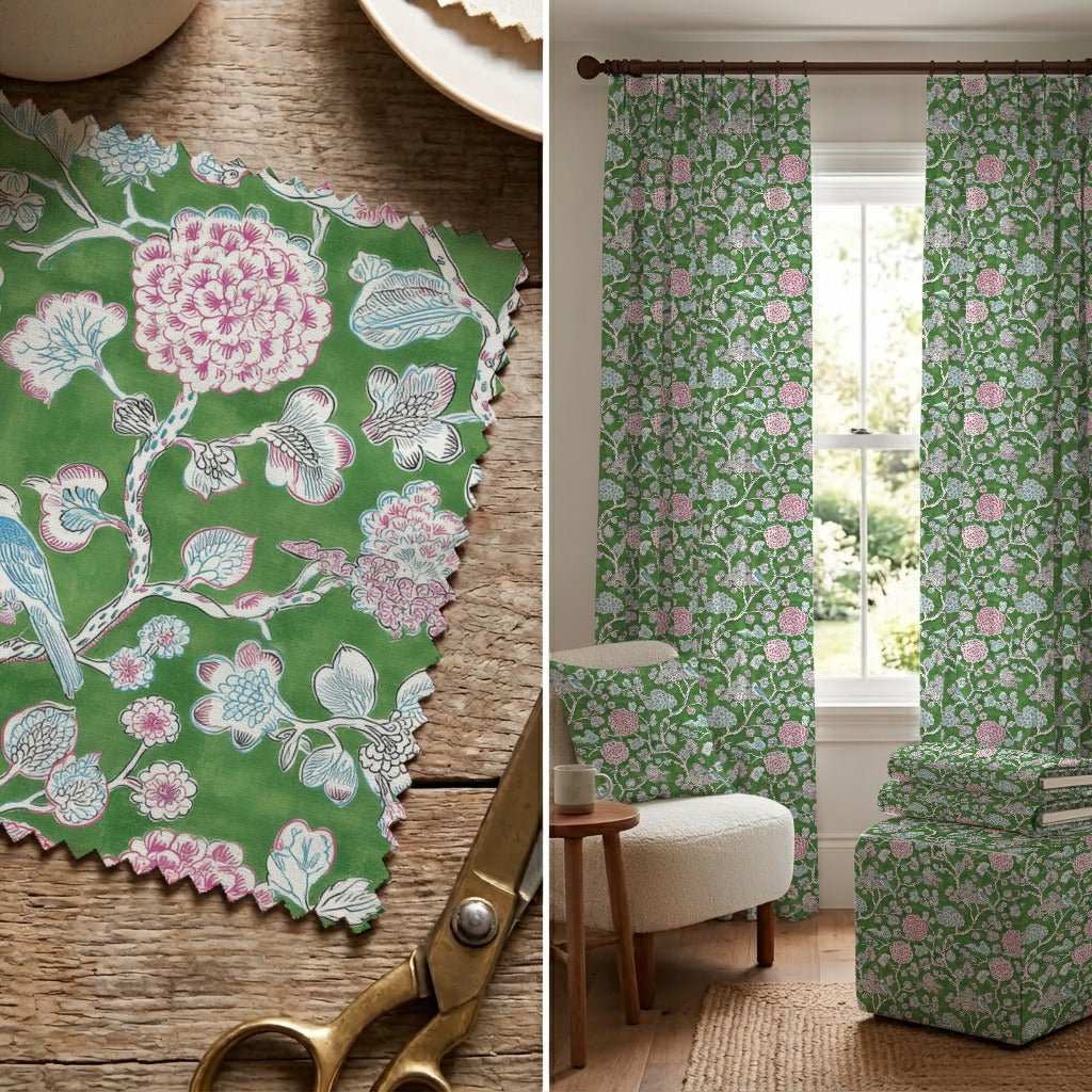 Whimsical Gardens - Fabric - Linen Rowe