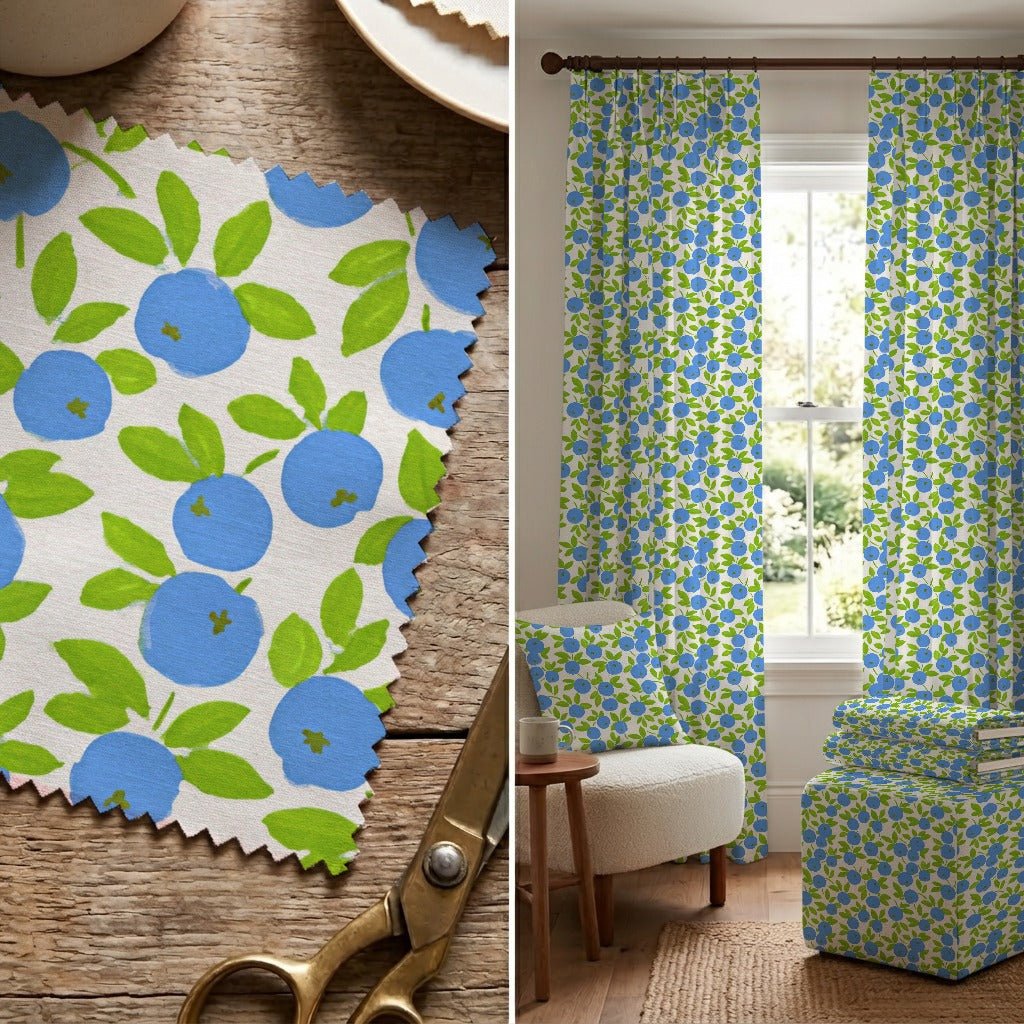 Wild Blueberry - Fabric - Linen Rowe