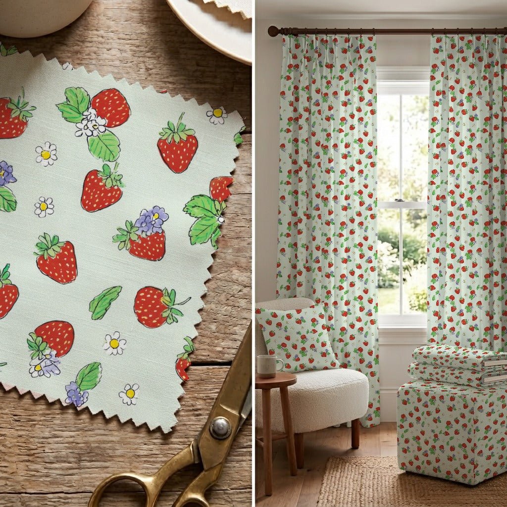 Wild Strawberry - Fabric - Linen Rowe