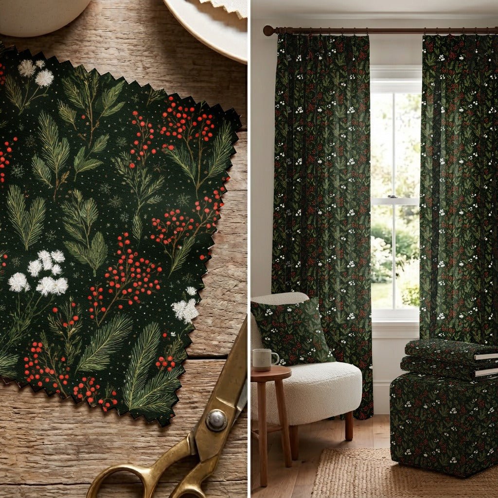 Winterberries - Fabric - Linen Rowe
