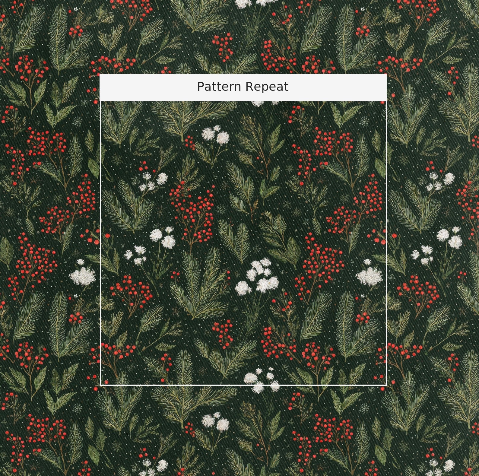Winterberries - Fabric - Linen Rowe