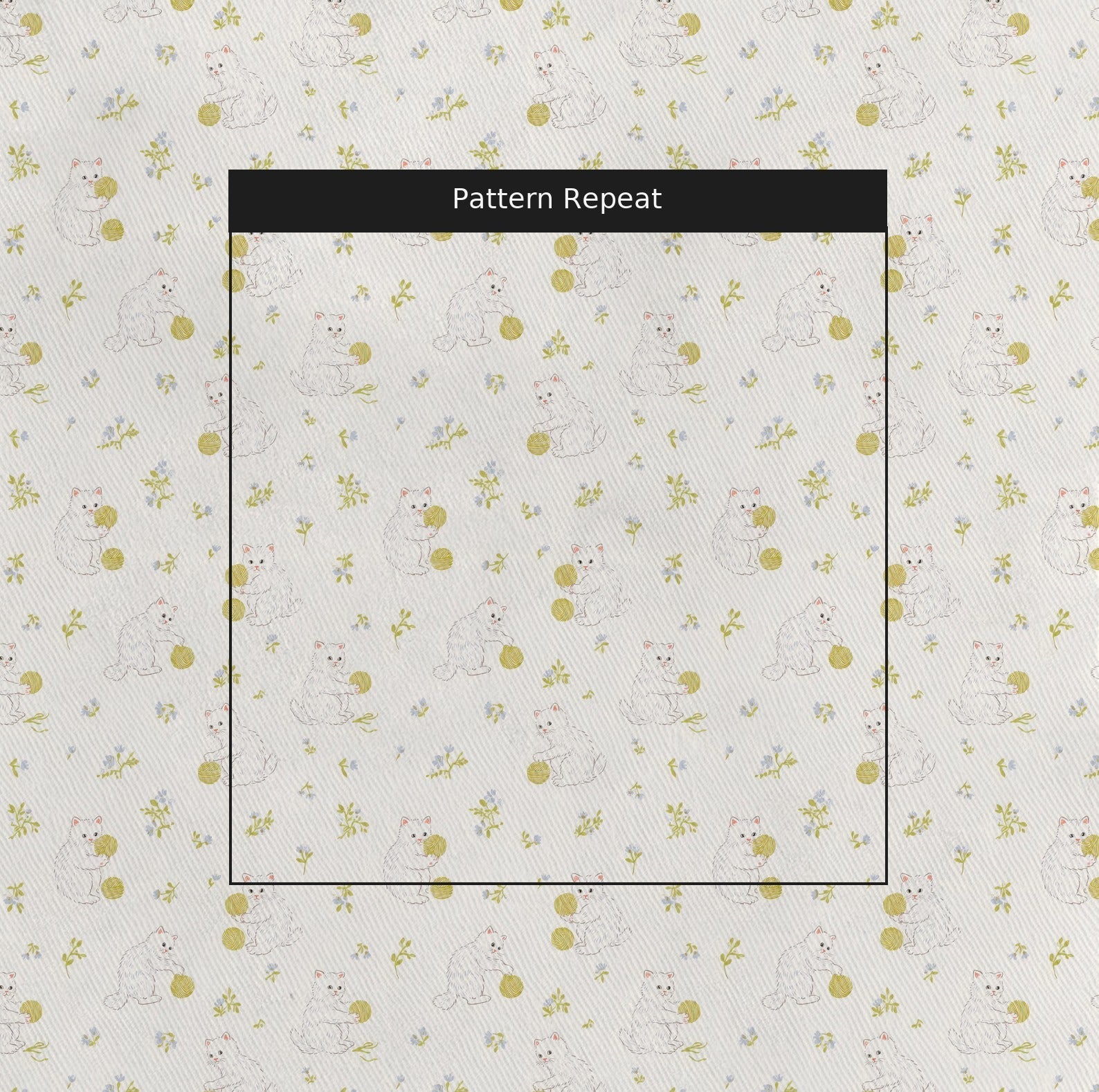 Yarn Kittens - Fabric - Linen Rowe