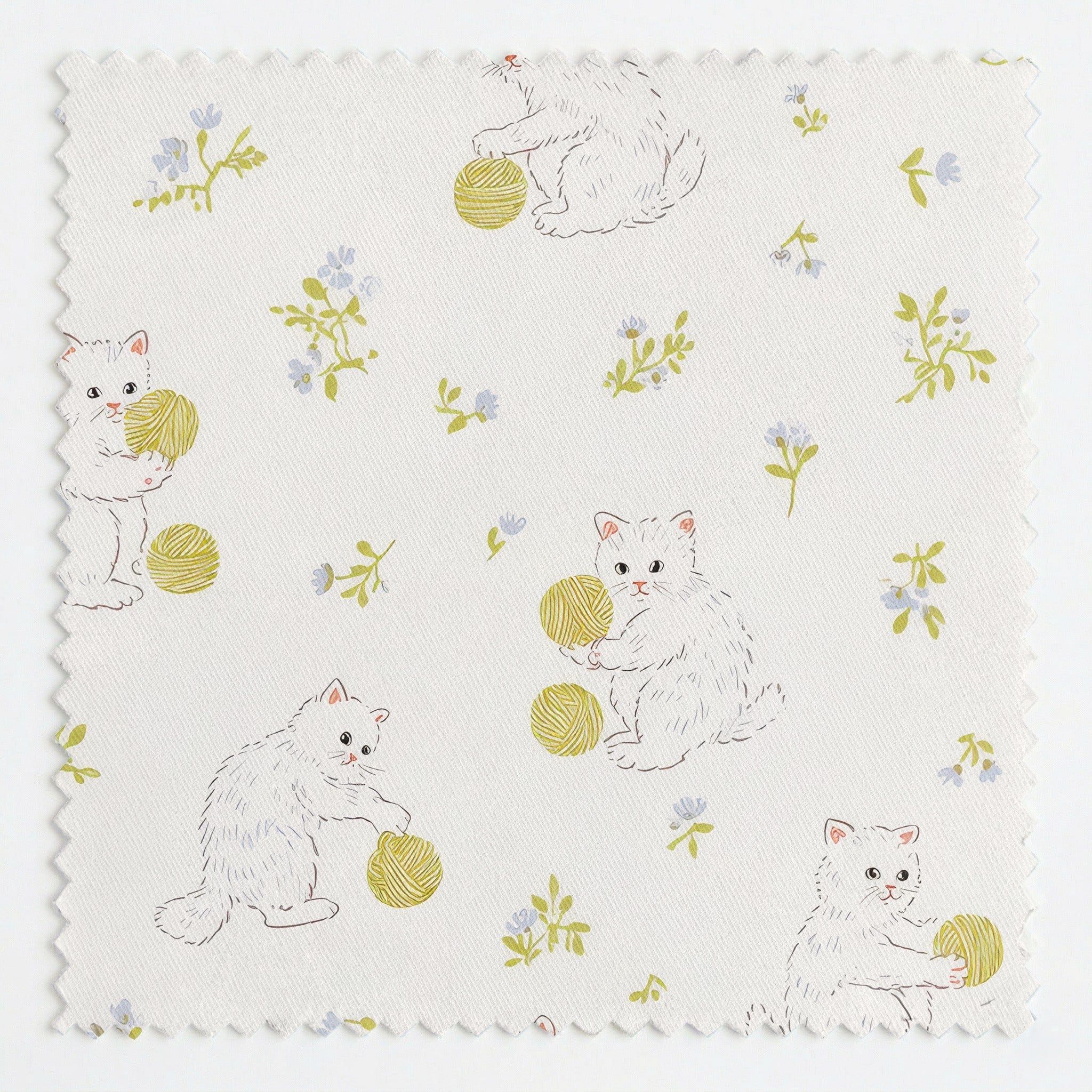 Yarn Kittens - Fabric - Linen Rowe