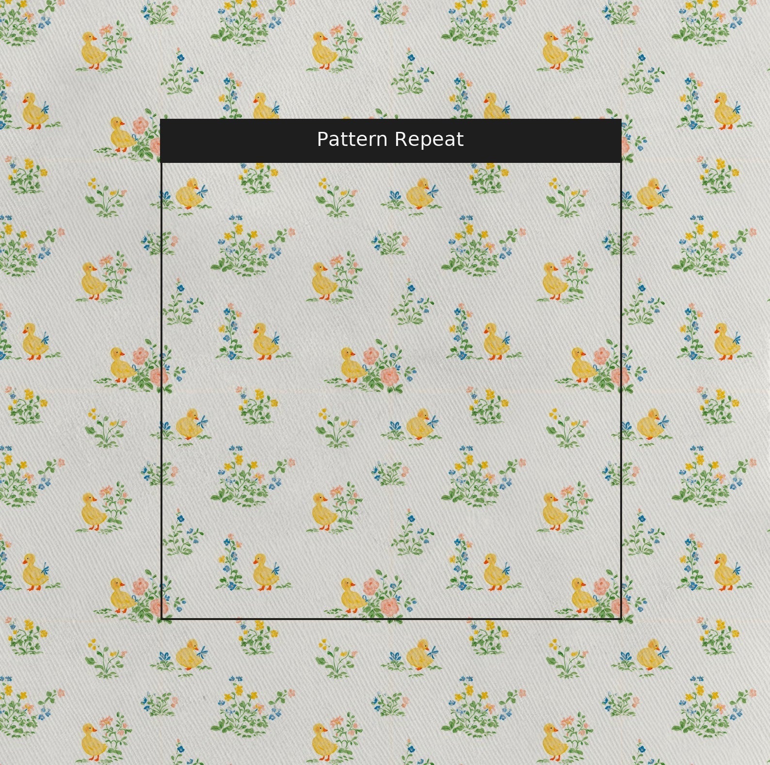 Yellow Ducklings - Fabric - Linen Rowe
