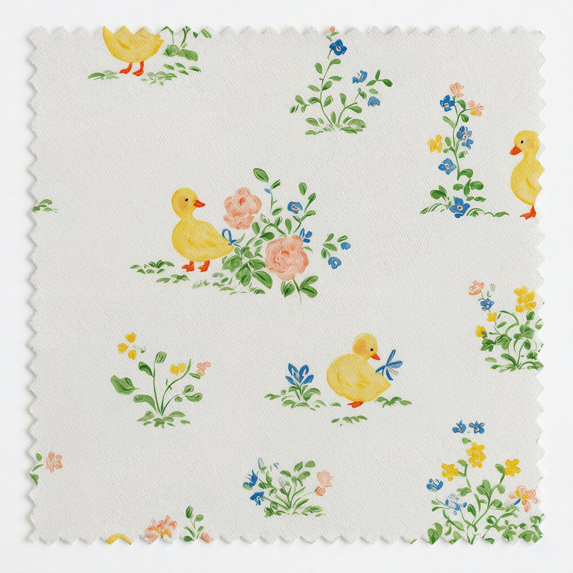 Yellow Ducklings - Fabric - Linen Rowe