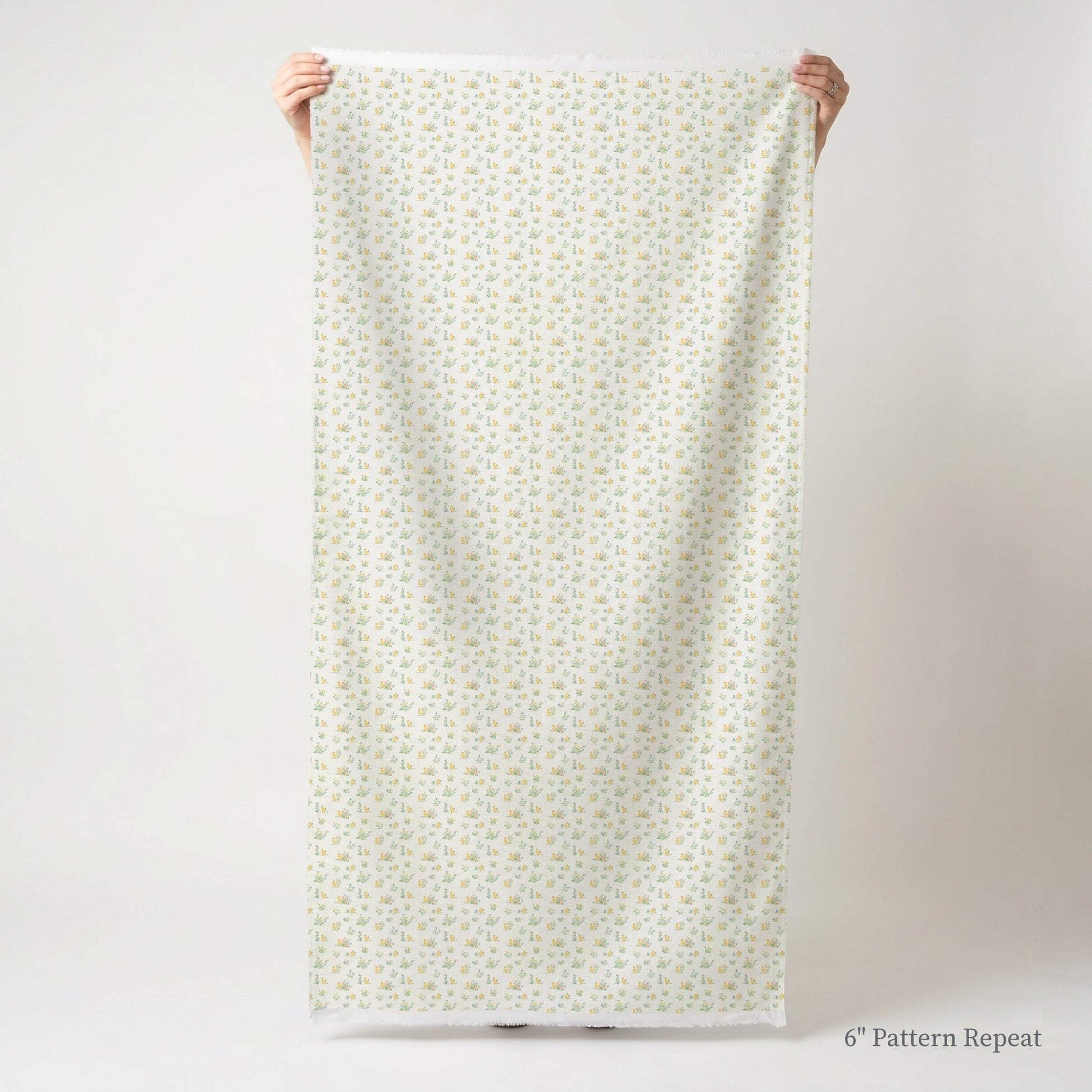 Yellow Ducklings - Fabric - Linen Rowe