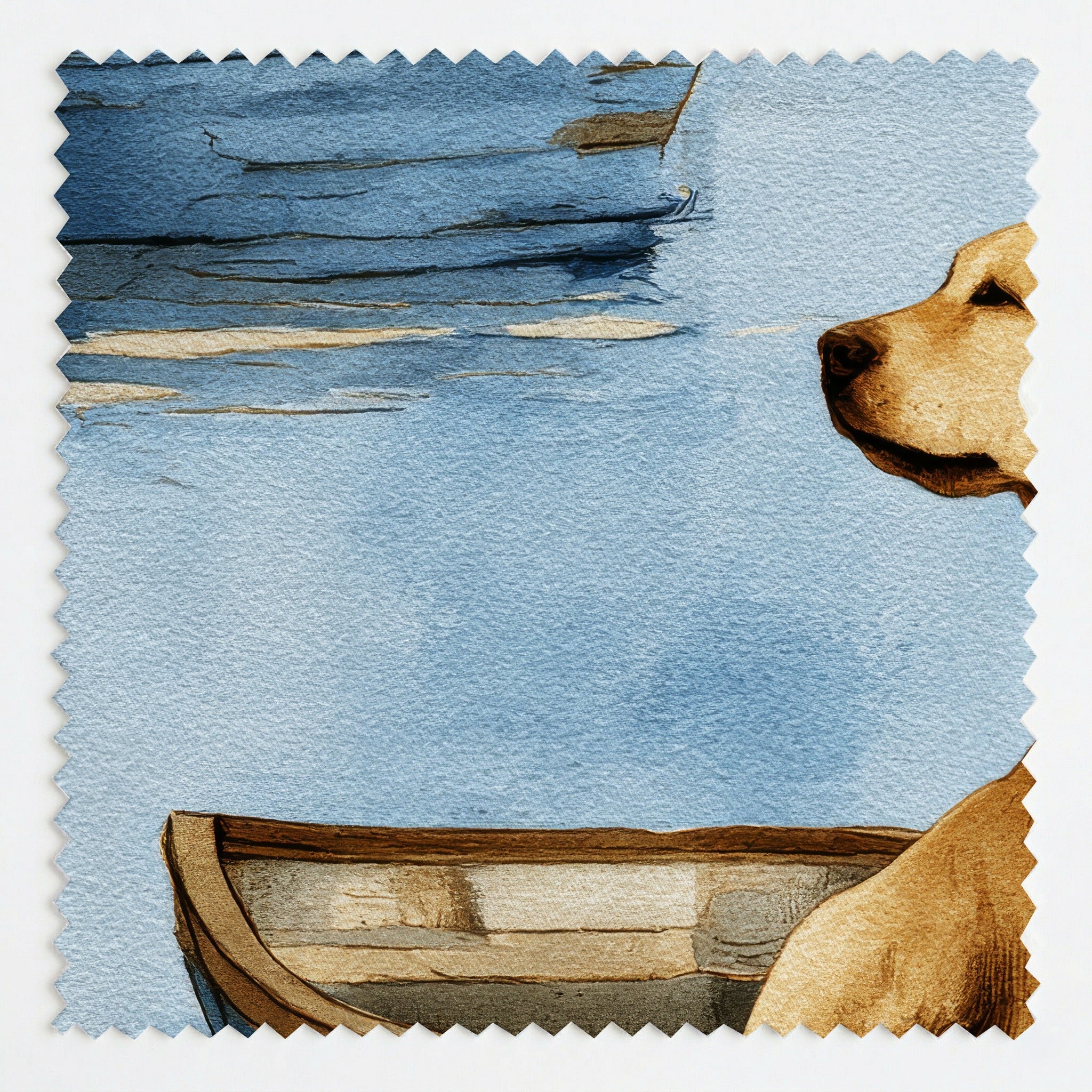 Yellow Lab Lakeside - Fabric - Linen Rowe
