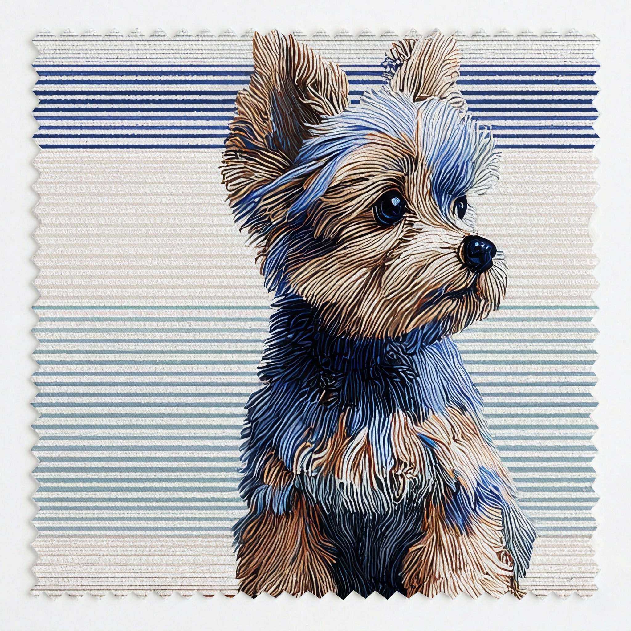 Yorkie Pastel Stripes - Fabric - Linen Rowe