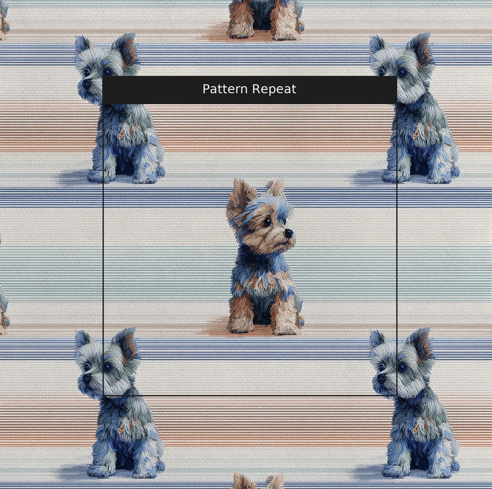 Yorkie Pastel Stripes - Fabric - Linen Rowe