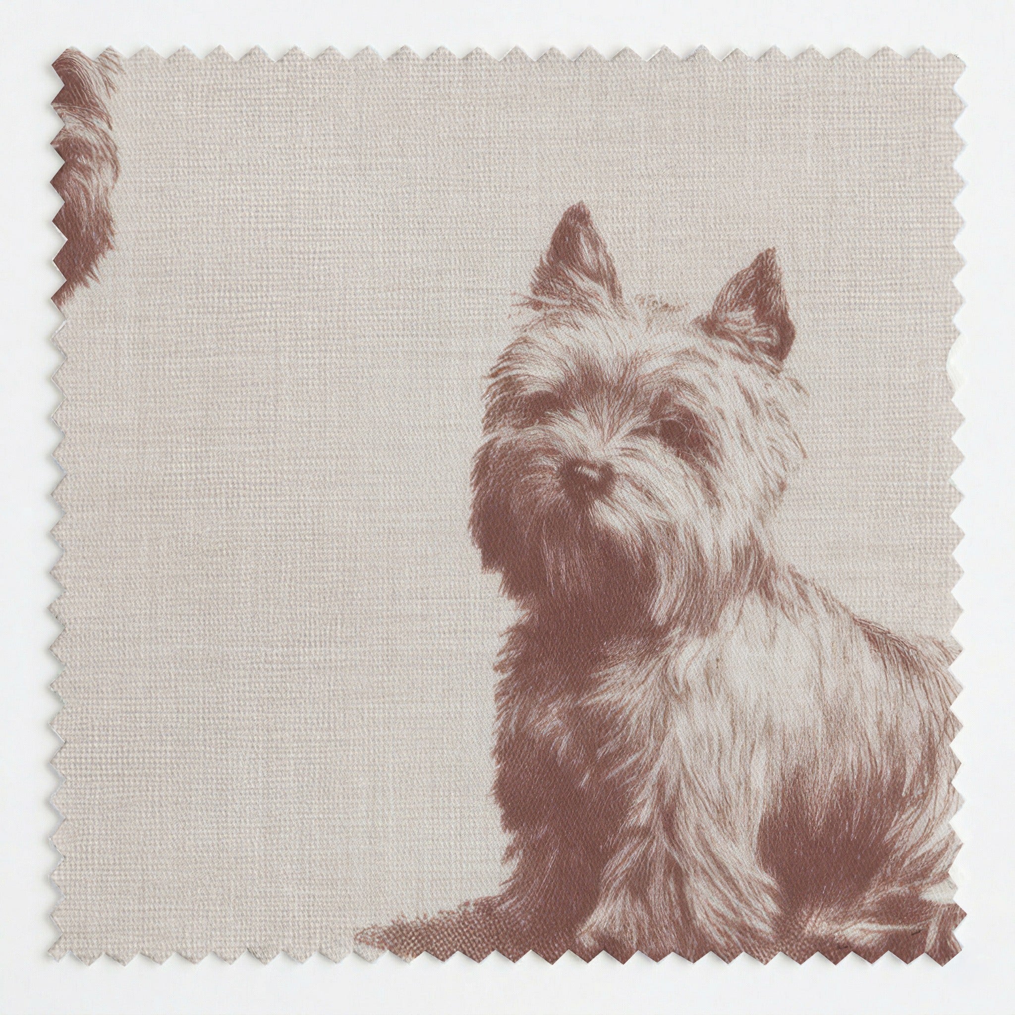 Yorkie Tonal Print - Fabric - Linen Rowe